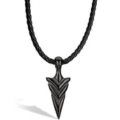Leather necklace "Arrow"