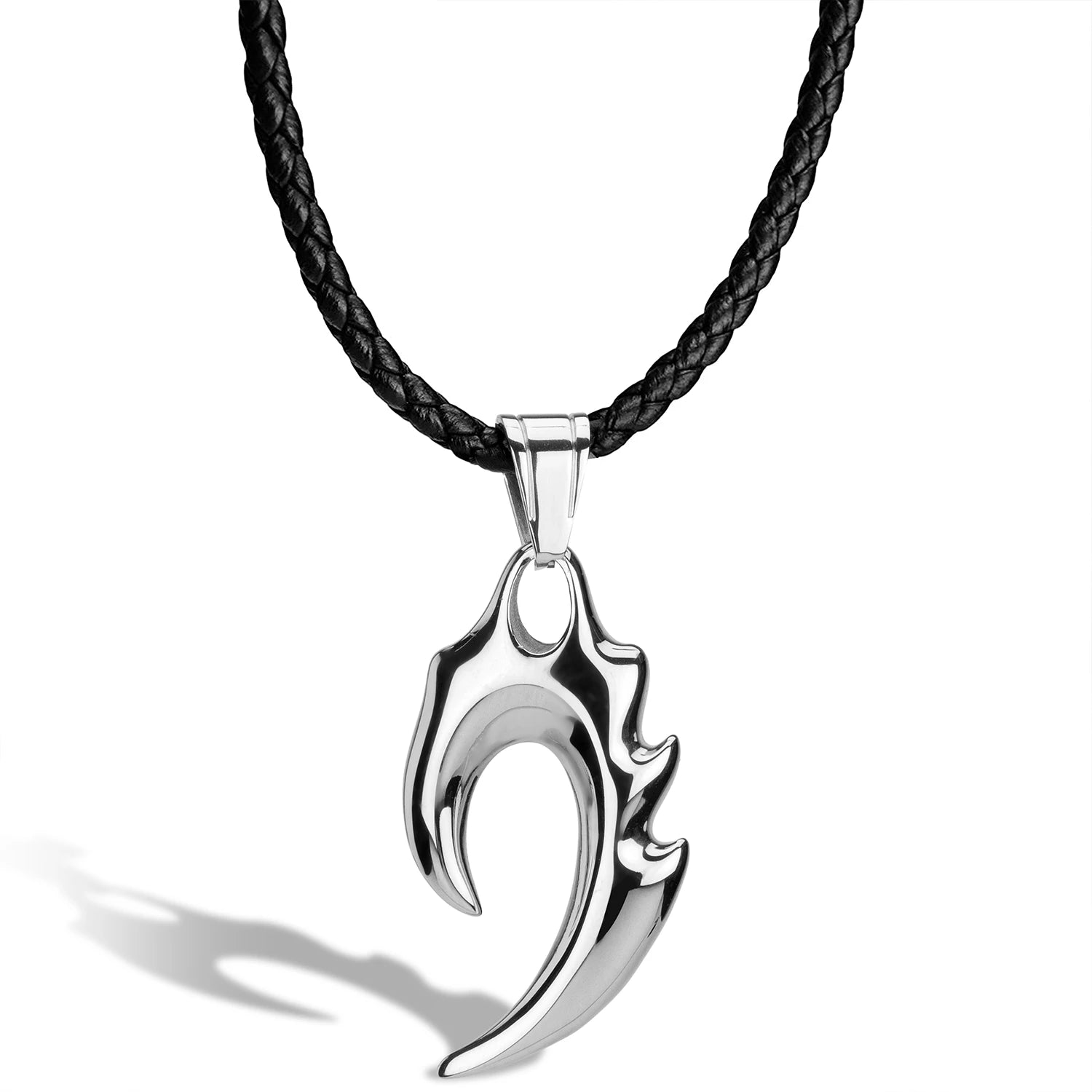 Leather necklace Flame